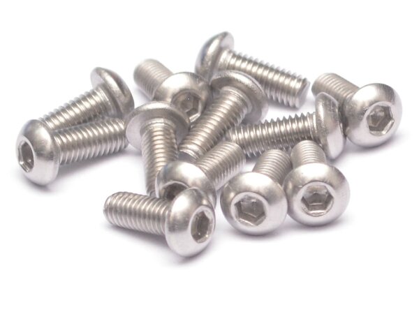 Team Raffee & Co 304 Stainless Steel M3x8mm Hex Socket Button Head (10) TRC/S053008BH