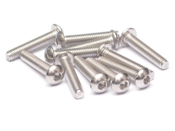 Team Raffee & Co 304 Stainless Steel M3x16mm Hex Socket Button Head (10) TRC/S053016BH