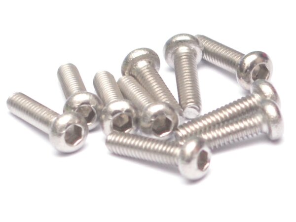 Team Raffee & Co 304 Stainless Steel M2x8mm Hex Socket Button Head (10) TRC/S052008BH