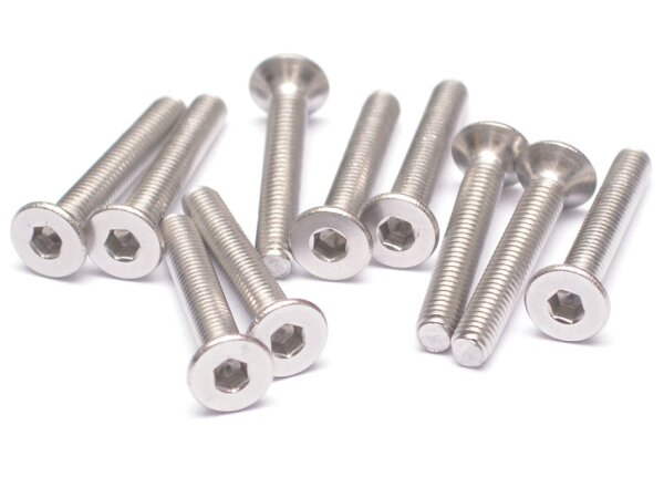 Team Raffee & Co 304 Stainless Steel M3x20mm Hex Socket Flat Head (10) TRC/S053020FH