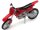 Team Raffee & Co Scale Accessories - 1/10 Motorcycle Offroad Dirt Bike 1pc Red BRSCAC232R