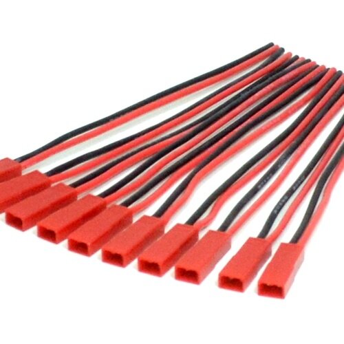 Team Raffee & Co Female Jst Battery Pigtail 12cm Length (10pcs/bag) WRA0040