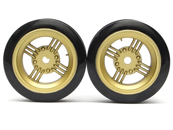 Team Raffee & Co Classic Fake Tire Wall Wheel Set (2Pcs) Gold For 1/10 RC Car (6mm Offset) BRTR-5033G.6