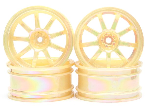 Team Raffee & Co 9-Spoke Wheel Set (4pcs) Rainbow Pearl For 1/10 RC Car BRTR-RIM-G1