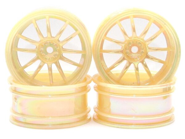 Team Raffee & Co 12-Spoke Wheel Set (4pcs) Rainbow Pearl For 1/10 RC Car BRTR-RIM-I1