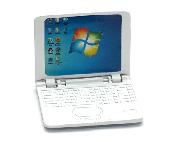 Team Raffee & Co RC Scale Accessories - Laptop (White) BRSCAC057W