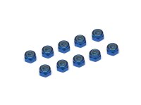 Team Raffee & Co 4MM Aluminum Lock Nuts - 10 pcs Blue...