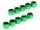 Team Raffee & Co 3MM Aluminum Lock Nuts - 10 pcs Green TRC/HY00003G
