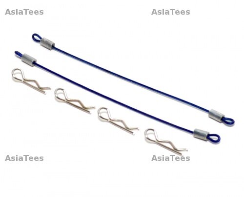 Team Raffee & Co 100MM Body Clip Retainer(2) W/ 4 Body Clips For 1/10 Car Blue for Miscellaneous  All BRHY00007B