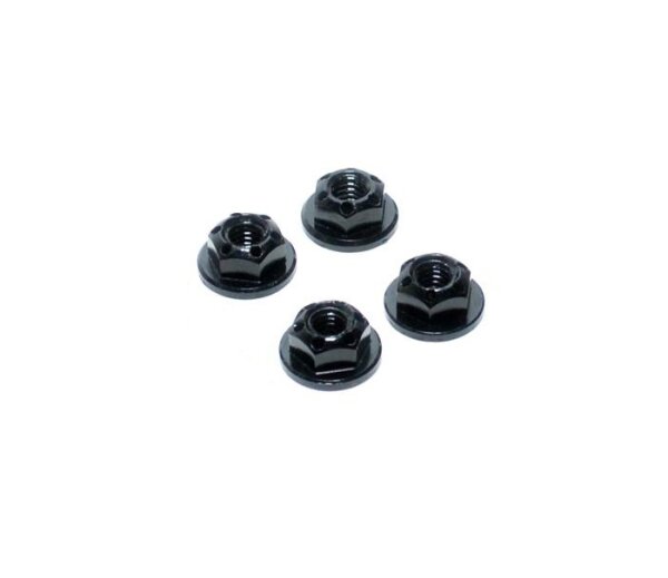 Team Raffee & Co Realistic Aluminum Serrated Wheel Locknut (4 pcs) Black for Miscellaneous  All BRHY00419BK
