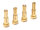 Team Raffee & Co 4/5mm male Bullet Plug Common Fit for 4mm and 5mm Female Gold Bullet Connector (4) Gold WRA0305