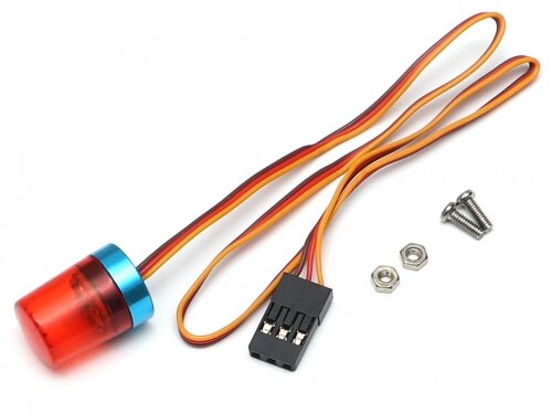 Team Raffee & Co Round 360 Degree Rotation Flash LED Police Light Large Red TRC/302432LR