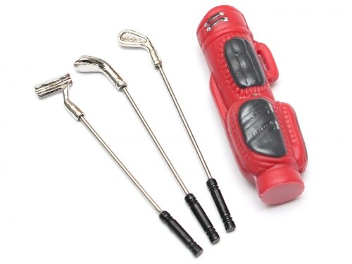 Team Raffee & Co Scale Accessories -  Golf Set & Stand Bag Red TRC/302326R