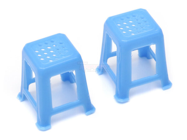 Team Raffee & Co Scale Accessories - Stool (2) Blue BRSCAC307B