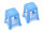 Team Raffee & Co Scale Accessories - Stool (2) Blue BRSCAC307B