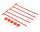 Team Raffee & Co Tire Holder Tools For 1/10 & 1/8 Rc (5Pcs) Red for Miscellaneous  All BRHY00152R