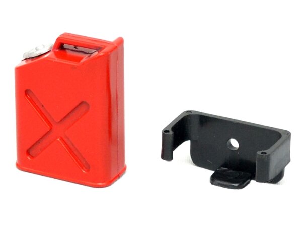 Team Raffee & Co RC Scale Accessories - Fuel Bottle Gasoline Tank with Mount Red BRK790002R