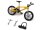 Team Raffee & Co Scale Accessories - BMX Bike w/ Lock & Wrench Style B 1Pc Yellow BRSCAC231Y