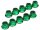 Team Raffee & Co 4MM Aluminum Lock Nuts - 10 pcs Green TRC/HY00004G