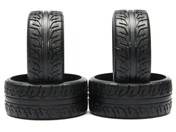 Team Raffee & Co Drift Tire with Realistic Tire Pattern (4pcs) For 1/10 RC Car BRTY-007
