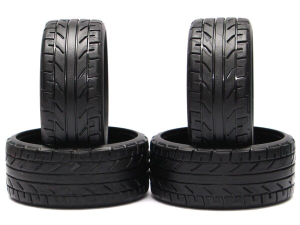 Team Raffee & Co Drift Tire with Realistic Tire Pattern (4pcs) For 1/10 RC Car BRTY-008