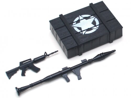 Team Raffee & Co Scale Accessories  Combo - Military Ammo Box & Machine Gun TRC/302339