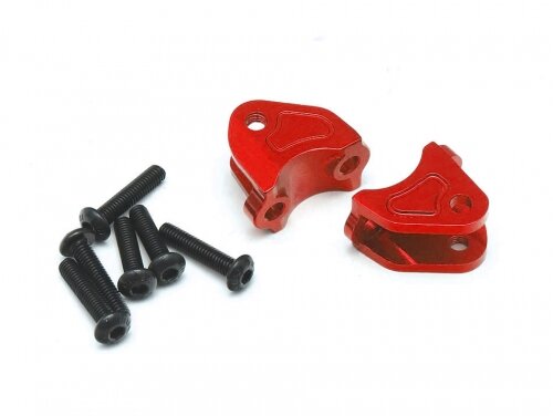 Team Raffee & Co Aluminum Upper Suspension Link Mount (2) Red for Tamiya CC02 TRC/1086006R