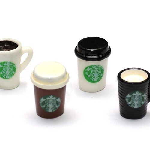Team Raffee & Co RC Scale Accessories - Mug Coffee Cup Drinks (4/Set) BRSCAC059