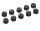 Team Raffee & Co M4 Aluminum Lock Nut (10) Black BRSA1045BK