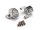Team Raffee & Co Aluminum Castor Block (1 Pair) Silver for Axial SCX10 TRC/32101S