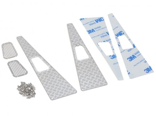 Team Raffee & Co Metal Side Hood Diamond Plate With Air Vent (2) for Traxxas TRX-4 TRC/302337