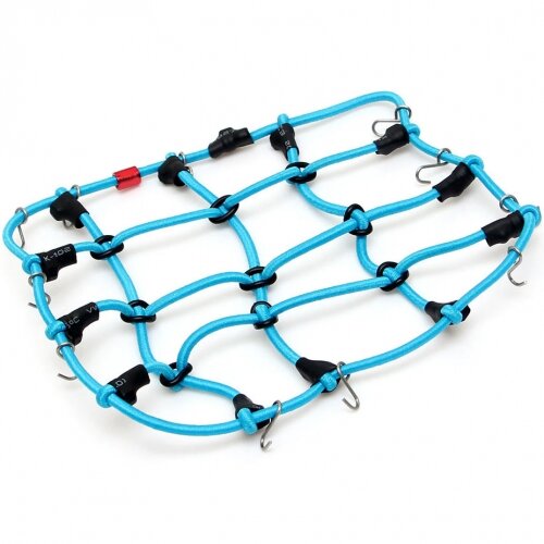 Team Raffee & Co Scale Accessories Elastic Luggage Net with Hooks 15x9cm for RC Crawler & Truck Blue TRC/302308SB