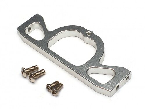 Team Raffee & Co Aluminum Rear Chassis Brace Holder Silver for Axial SCX10 TRC/32106S