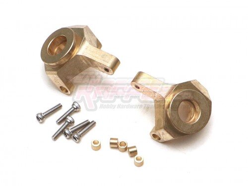 Team Raffee & Co Brass Front Steering Knuckle (2) for Axial SCX24 TRC/302828