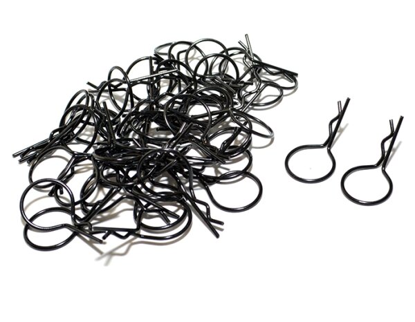 Team Raffee & Co Large-Ring Body Clips 50 pcs Black (32 mm) BRACL50BK