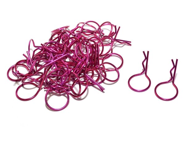 Team Raffee & Co Large-Ring Body Clips 50 pcs Purple (32 mm) BRACL50P