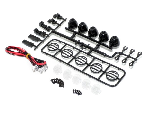 Team Raffee & Co 1/10 LED Crawler Roof Light Bar Set (5 Spotlight) Black for Miscellaneous  All BRHY00156BK