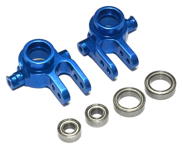 Team Raffee & Co Aluminum Front Knuckles - 1 Pair  Blue for Traxxas Slash 4x4 BRTSH01B