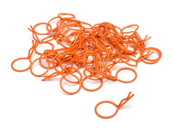 Team Raffee & Co Large-ring Body Clips 50 pcs Orange (32 mm) BRACL50OR