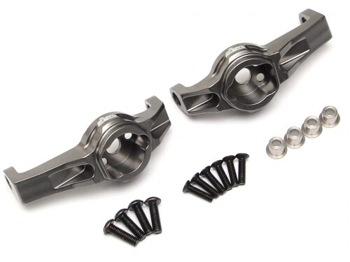 Team Raffee & Co Aluminum Front C-hubs Left & Right Gun Metal for Traxxas TRX-4 TRC/302324GM
