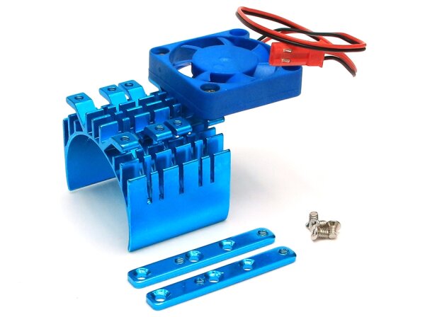 Team Raffee & Co Aluminum Motor Heat Sink w/Fan 36*29*38 Blue TRC/HY00020B