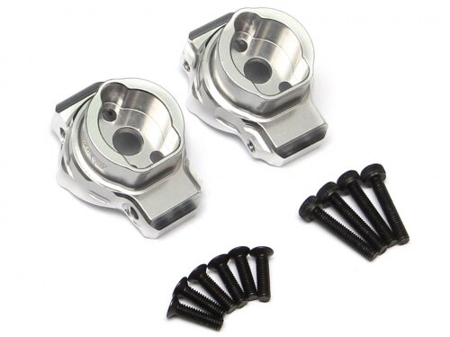 Team Raffee & Co Aluminum Front & Rear Portal Drive Inner Housing (2) Silver for Traxxas TRX-4 TRC/302306S