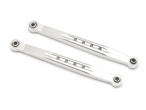 Team Raffee & Co Aluminum Front Upper Arms (2) Silver for Tamiya CC02 TRC/1086003FS