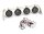 Team Raffee & Co 18MM - 4 Stainless Steel LED Light Set BRQK770081W