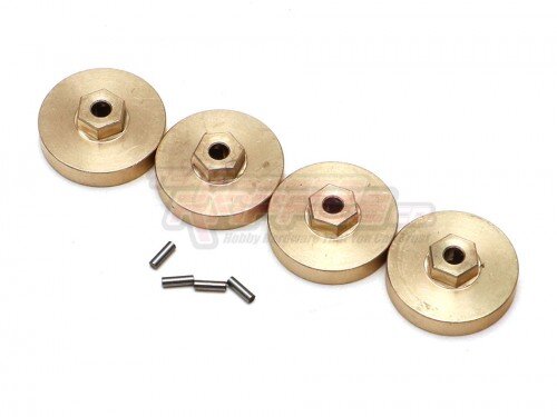 Team Raffee & Co Brass Wheel Weights with Hex Hub (4) for Axial SCX24 TRC/302827