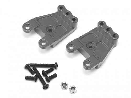 Team Raffee & Co Aluminum Front & Rear Shock Towers (2) Gun Metal for Tamiya CC02 TRC/1086008GM