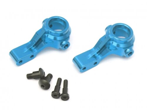 Team Raffee & Co Aluminum Front Knuckle Arm (2) Blue for Tamiya CC02 TRC/1086009B