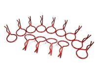 Team Raffee & Co Large-Ring Body Clips 100 pcs Red...