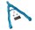 Team Raffee & Co Aluminum Upper Y-Arm -1 Pc Blue for Axial SCX10 TRC/SCX12B