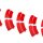 Team Raffee & Co Big Curved Drifted Track Parts (10Pcs in 1 package) Red BRHY00512BR